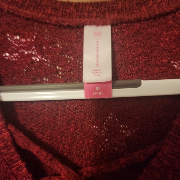 Expressions Deep Red Knit Sweater - Picture 3 of 3